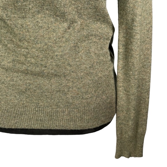 Lauren Ralph Lauren Brown Sweater Cashmere Blend Belt Buckle Crossover V-Neck - Picture 10 of 13